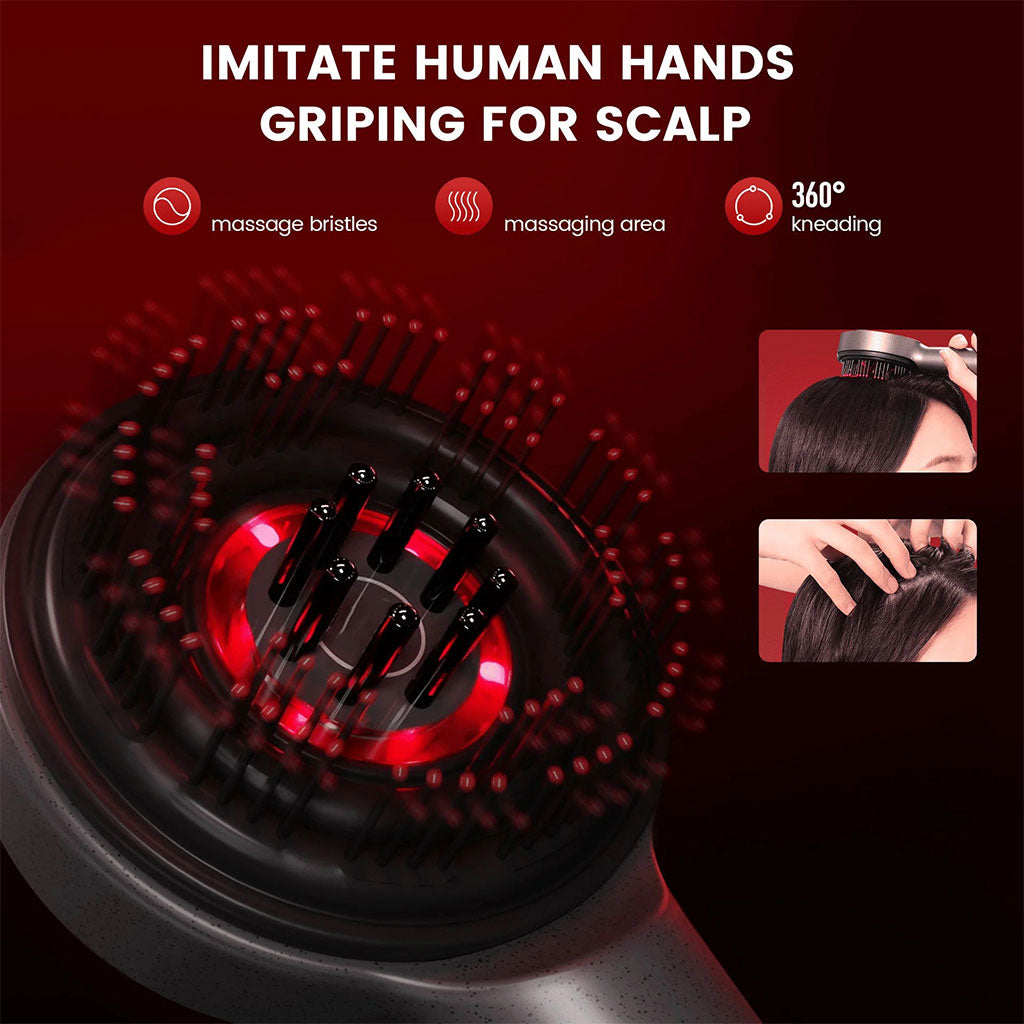 Brosse 3en1 Led Massante Applicateur d'Huile