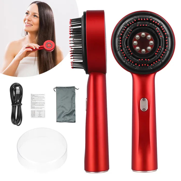 Brosse 3en1 Led Massante Applicateur d'Huile