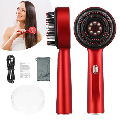 Brosse 3en1 Led Massante Applicateur d'Huile